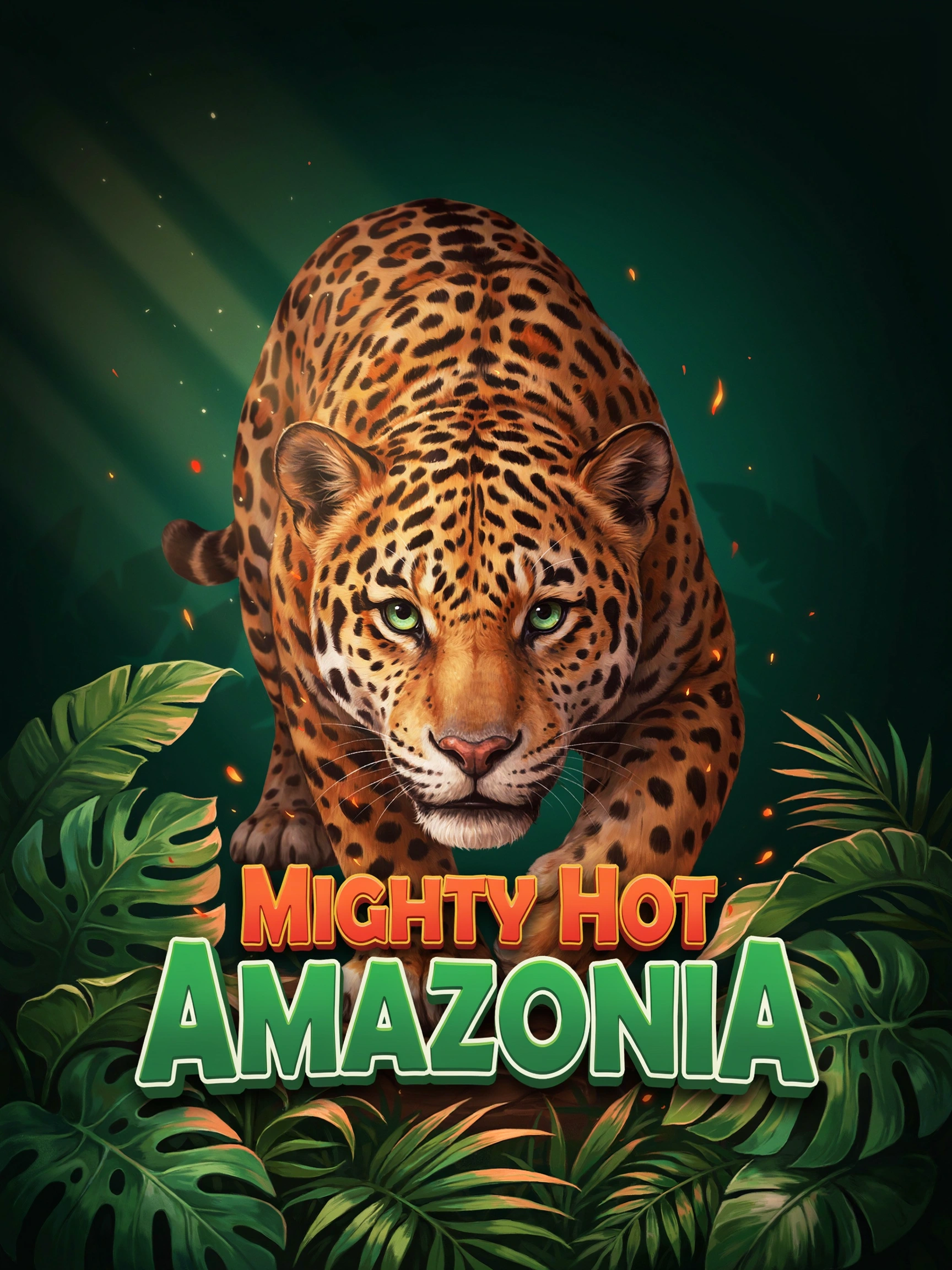 Promo art for the Mighty Hot Amazonia pokie
